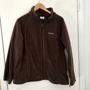 Columbia Full Zip Women's brown Fleece Long Sleeve Jacket, 1X